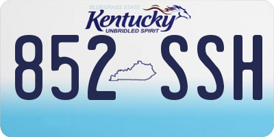 KY license plate 852SSH