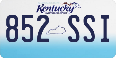 KY license plate 852SSI