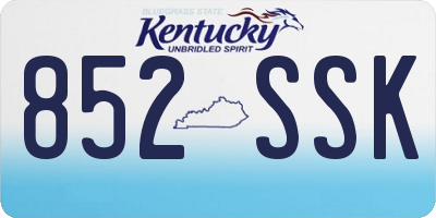 KY license plate 852SSK
