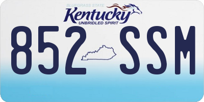 KY license plate 852SSM