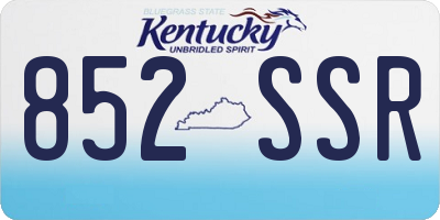 KY license plate 852SSR