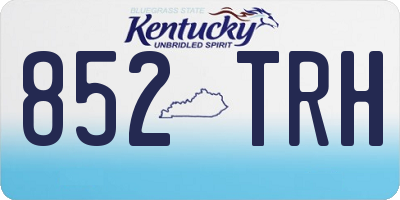 KY license plate 852TRH