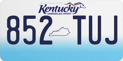 KY license plate 852TUJ