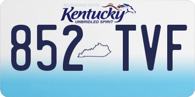 KY license plate 852TVF