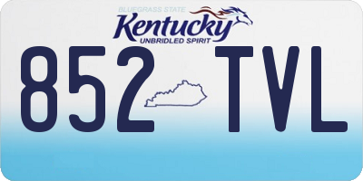 KY license plate 852TVL