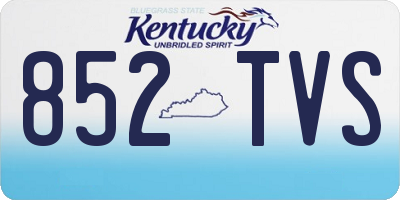 KY license plate 852TVS