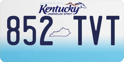 KY license plate 852TVT