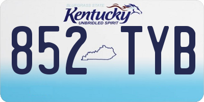 KY license plate 852TYB