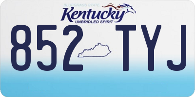 KY license plate 852TYJ