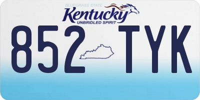 KY license plate 852TYK