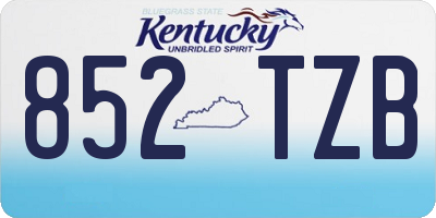 KY license plate 852TZB