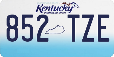 KY license plate 852TZE