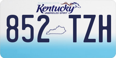 KY license plate 852TZH