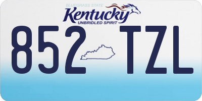 KY license plate 852TZL