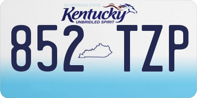 KY license plate 852TZP