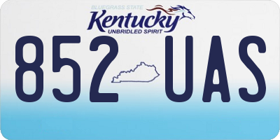KY license plate 852UAS