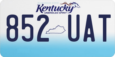 KY license plate 852UAT