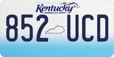 KY license plate 852UCD