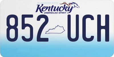 KY license plate 852UCH