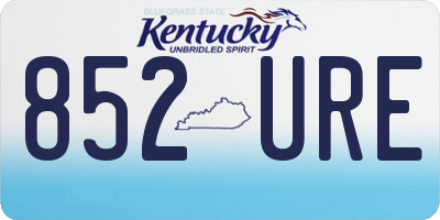 KY license plate 852URE