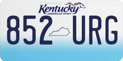 KY license plate 852URG