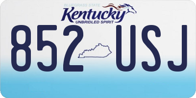 KY license plate 852USJ