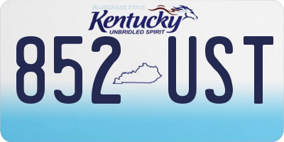 KY license plate 852UST
