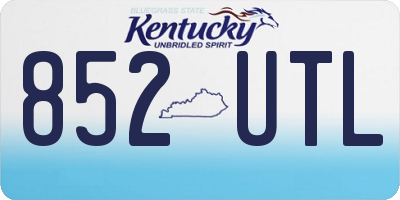 KY license plate 852UTL
