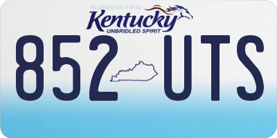 KY license plate 852UTS