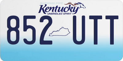 KY license plate 852UTT