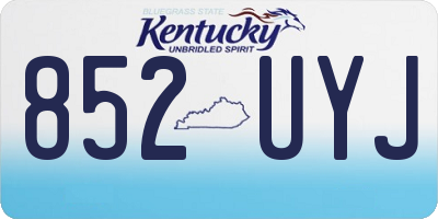 KY license plate 852UYJ