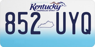 KY license plate 852UYQ