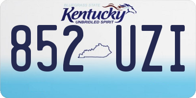 KY license plate 852UZI
