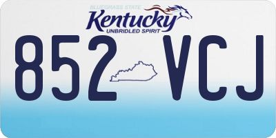 KY license plate 852VCJ