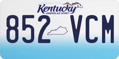KY license plate 852VCM
