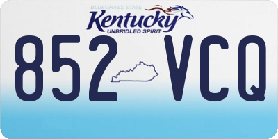 KY license plate 852VCQ