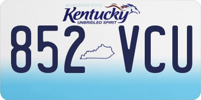 KY license plate 852VCU