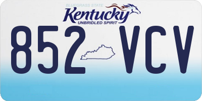 KY license plate 852VCV