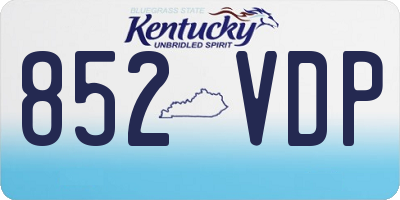 KY license plate 852VDP
