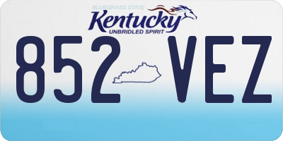 KY license plate 852VEZ
