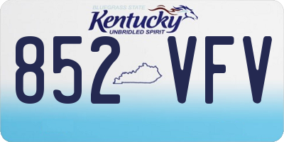 KY license plate 852VFV
