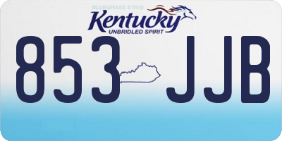 KY license plate 853JJB