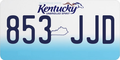 KY license plate 853JJD