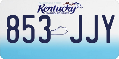KY license plate 853JJY