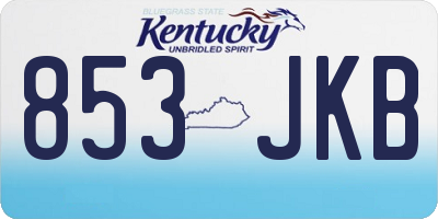 KY license plate 853JKB