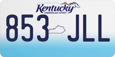 KY license plate 853JLL