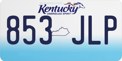 KY license plate 853JLP