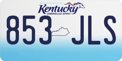 KY license plate 853JLS