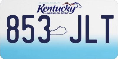 KY license plate 853JLT