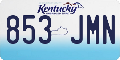 KY license plate 853JMN